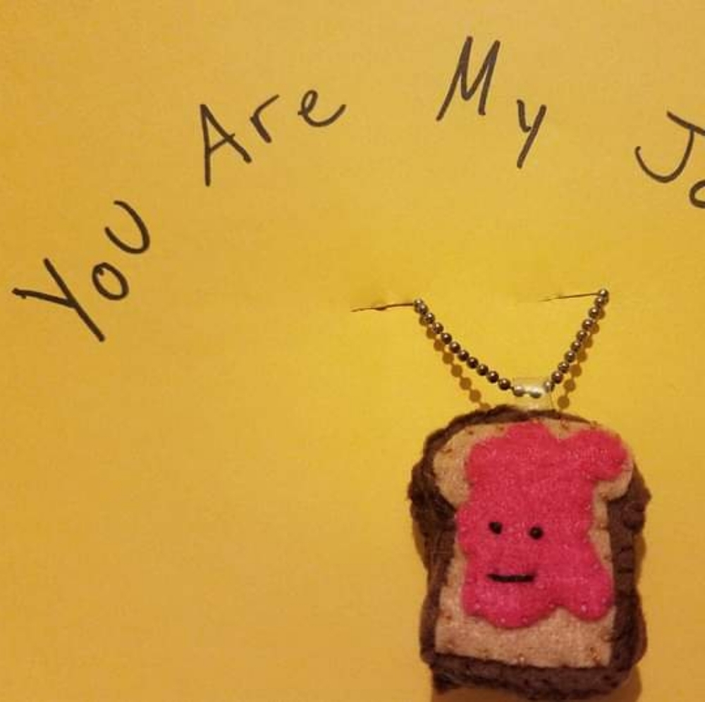 Valentine's Day Gift and Card Felt Toast Jelly Keychain "You Are My Jam"…